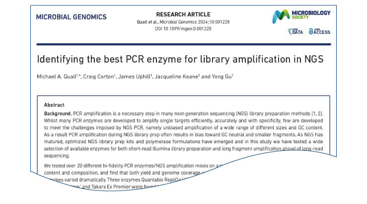 Identifying the best PCR enzyme for library amplification in NGS for both short and long read sequencing